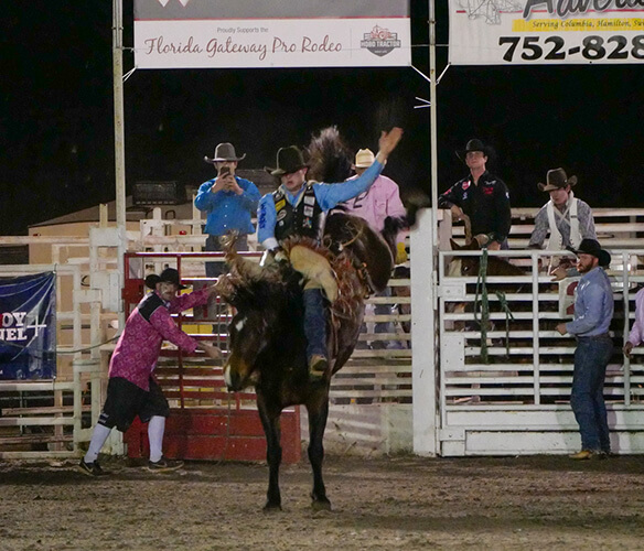 Pro Rodeo Rider on Horse
